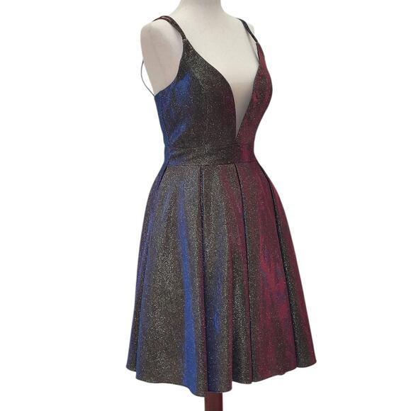 NWT Women's Short Iridescent Sparkle Dress Color Changing - Picture 4 of 5